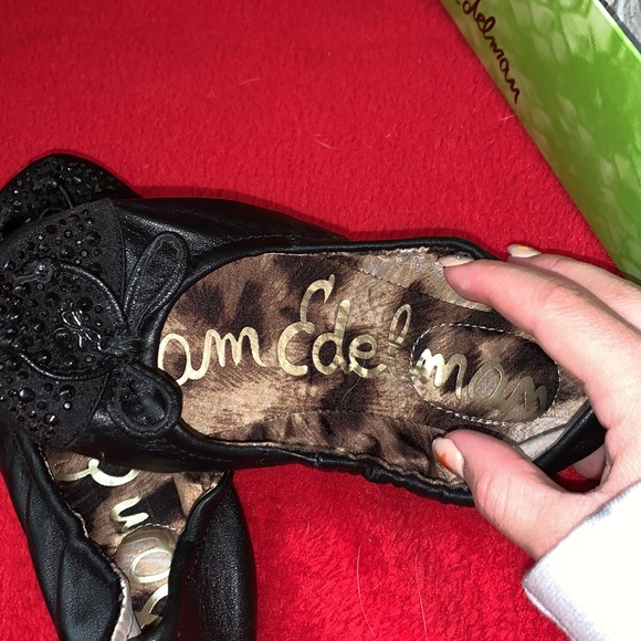 Kids black sparkly flats - Picture 4 of 4